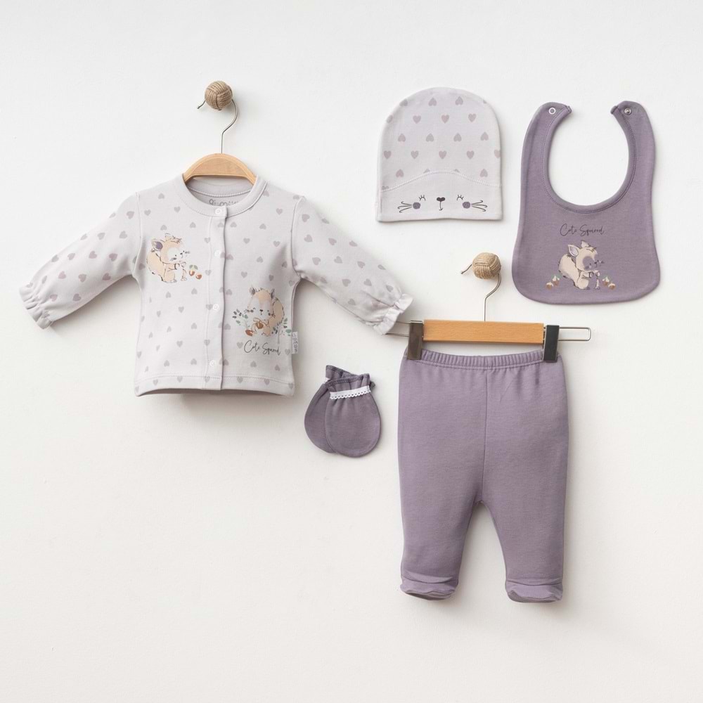 BÜZGÜLÜ KOL KALPLİ SİNCAP 5 Lİ SET % 100 PAMUK