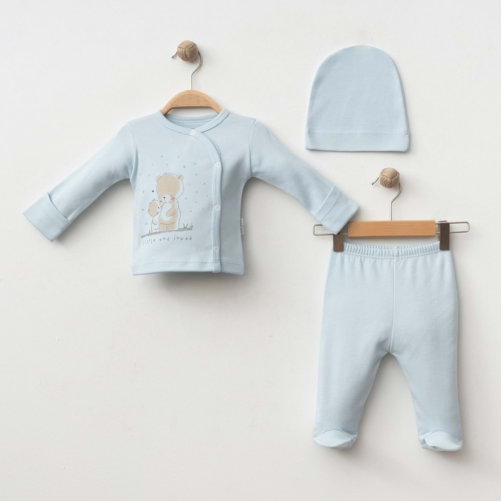 LİTTLE AND LOVED 3 LÜ SET % 100 PAMUK