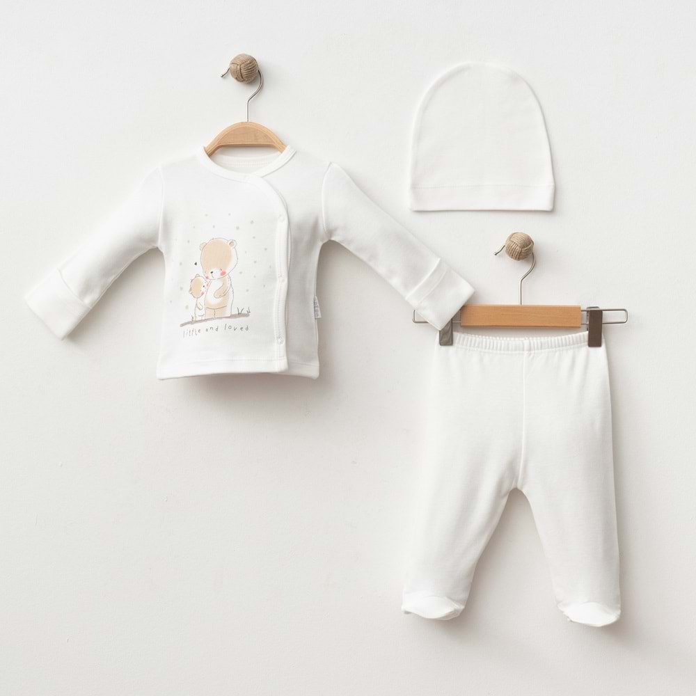 LİTTLE AND LOVED 3 LÜ SET % 100 PAMUK