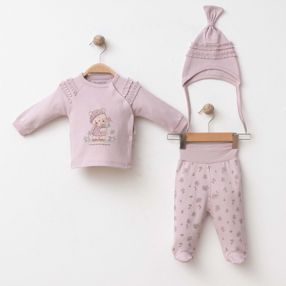 PAPATYALI FIRFIRLI 3 LÜ SET % 100 PAMUK