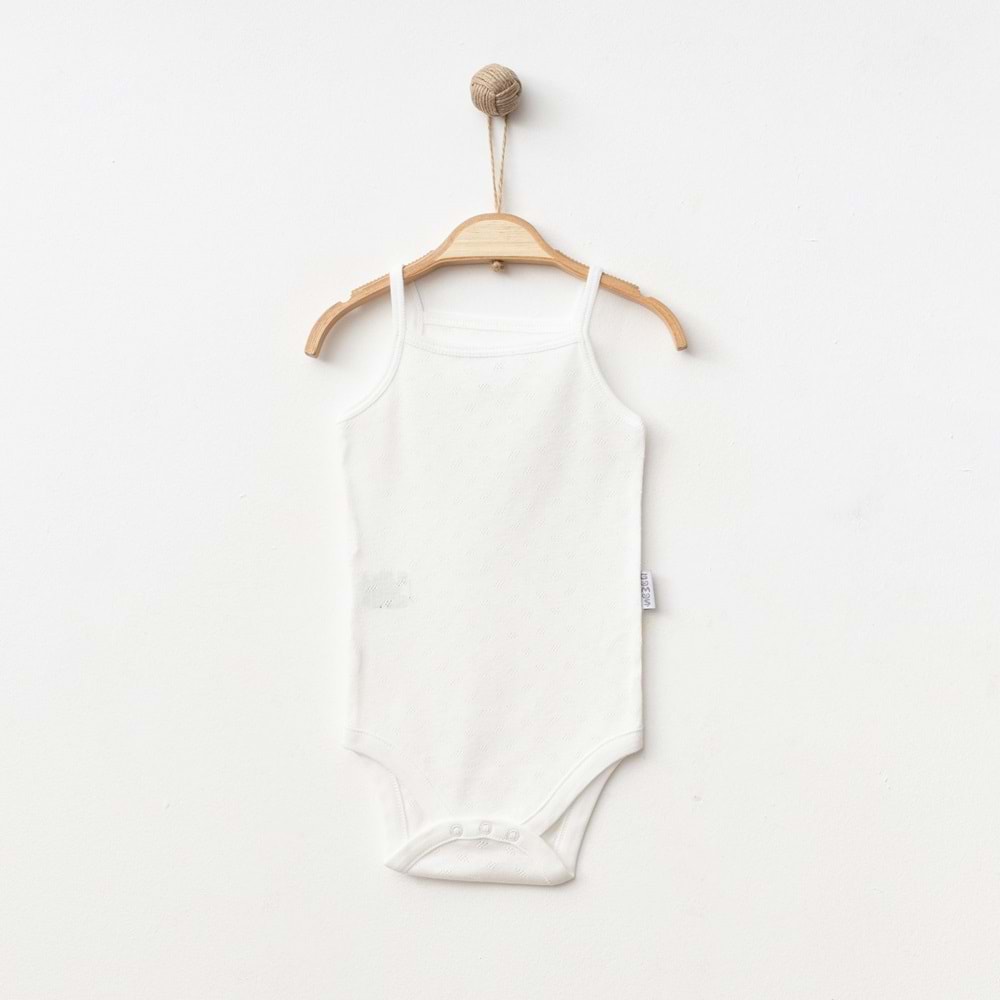 JAKARLI İP ASKILI KIZ BADİ % 100 PAMUK