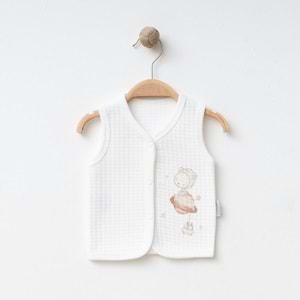 UZAY BASKILI KAPİTONE YELEK % 100 PAMUK