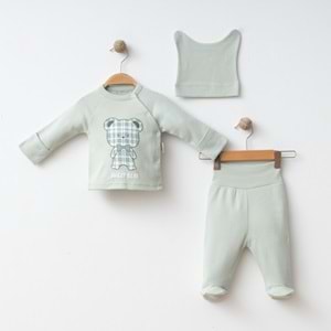 SWEET BEAR KABARTMALI 3 LÜ SET % 100 PAMUK