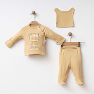 SWEET BEAR KABARTMALI 3 LÜ SET % 100 PAMUK