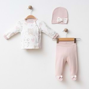 KALPLİ AYICIK KURDELELİ 3 LÜ SET % 100 PAMUK