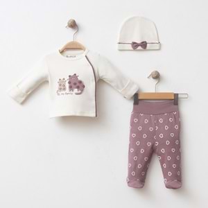 KALPLİ KEDİ AİLESİ 3 LÜ SET % 100 PAMUK