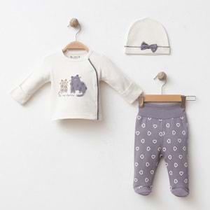 KALPLİ KEDİ AİLESİ 3 LÜ SET % 100 PAMUK