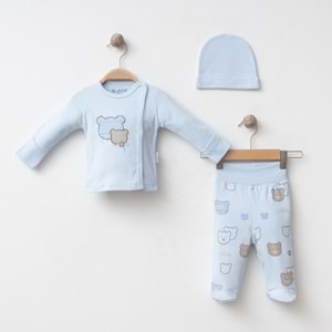 COOL BEAR AYICIK DESENLİ 3 LÜ SET % 100 PAMUK