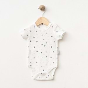 YELKEN DESENLİ JAKARLI KISA KOL BADİ % 100 PAMUK