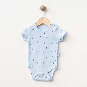 YELKEN DESENLİ JAKARLI KISA KOL BADİ % 100 PAMUK