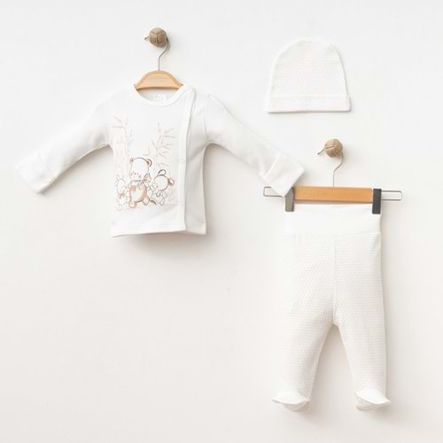 MİNİK PUAN DESENLİ 3 LÜ SET % 100 PAMUK