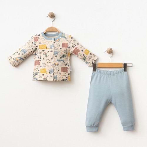 ANIMAL DESENLİ 2 Lİ TAKIM % 100 PAMUK