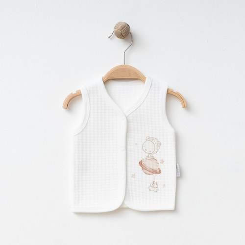 UZAY BASKILI KAPİTONE YELEK % 100 PAMUK