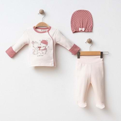 HEDİYE PAKETİ KURDELELİ 3 LÜ TAKIM % 100 PAMUK