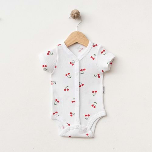 KİRAZ DESENLİ LİKRALI KRUVAZE BADİ % 100 PAMUK