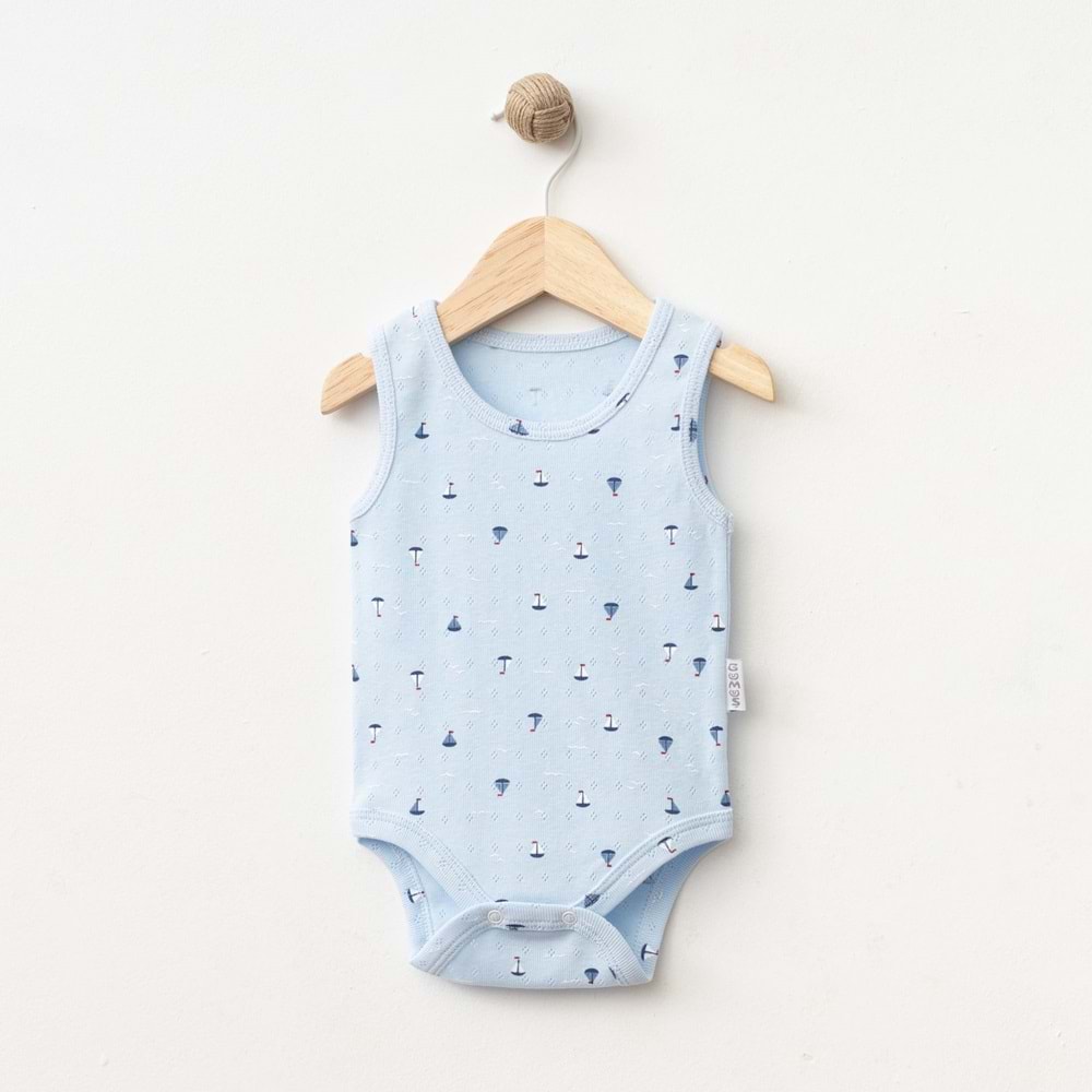 YELKEN DESENLİ JAKARLI ATLET BADİ % 100 PAMUK